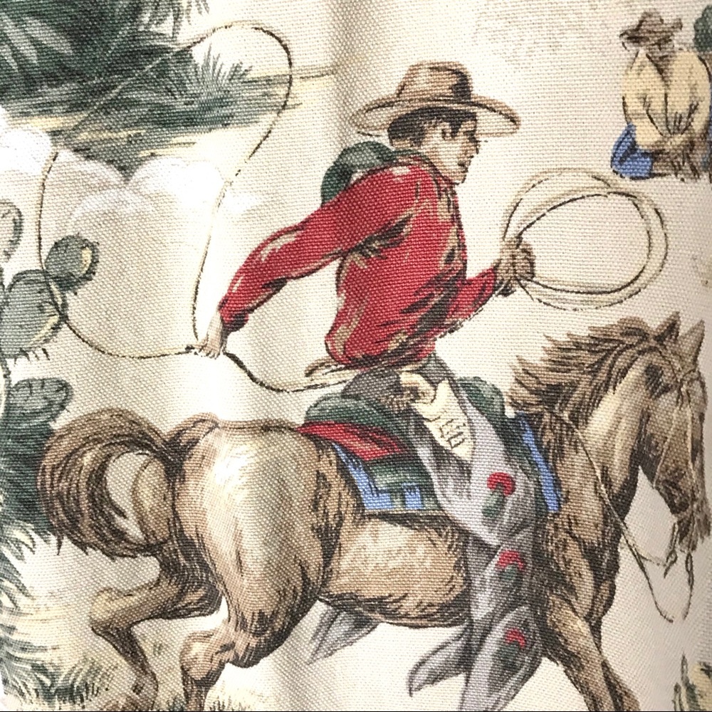 Vintage ROUGHRIDER Capri Pants Cowboy Ranch Cactus - Picture 8 of 11